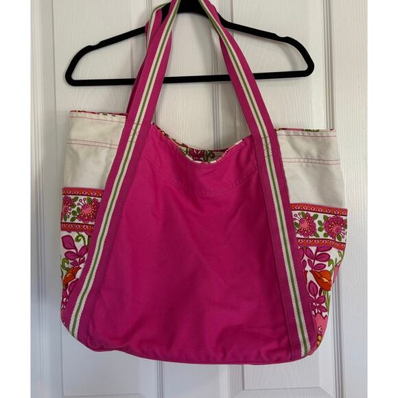 Vera Bradley Lilli Bell Large Colorblock Tote Canvas Travel - Picture 1 of 6